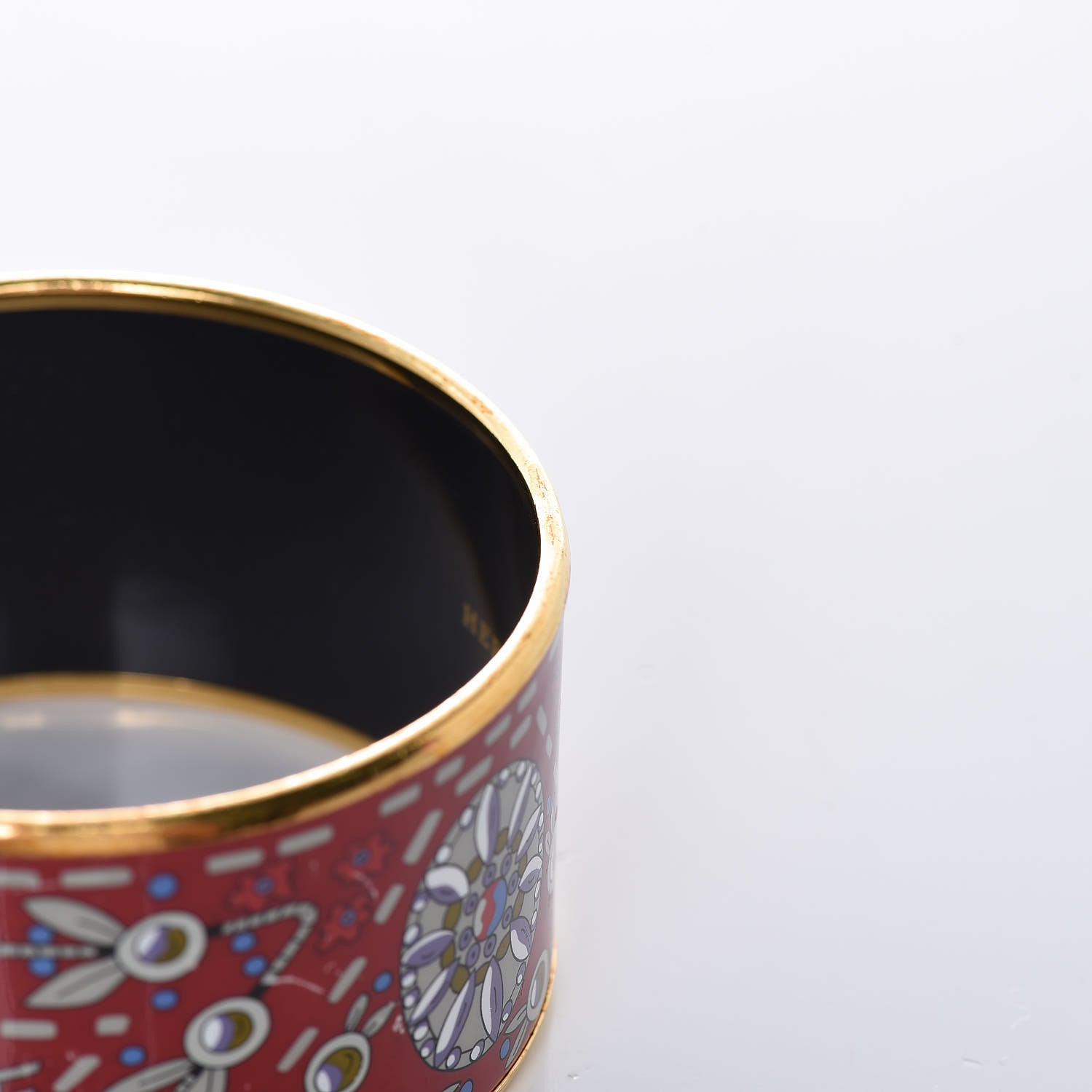 Hermes Enamel Printed Extra Wide Bracelet 62 6 of 8