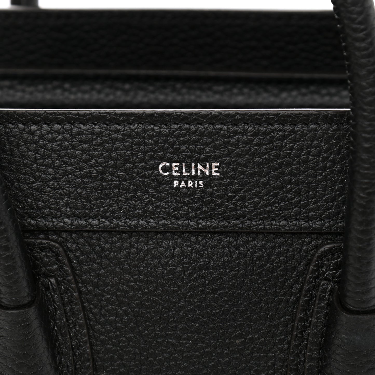 Drummed Calfskin Nano Luggage Black