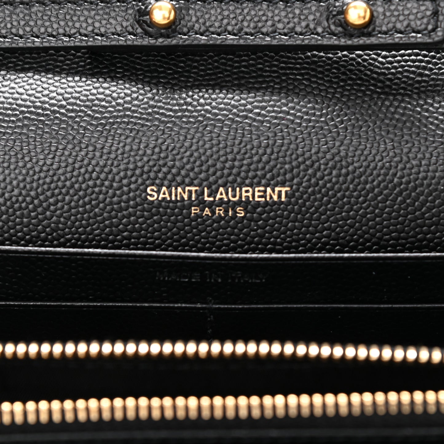 Grain De Poudre Matelasse Chevron Monogram Chain Wallet Black