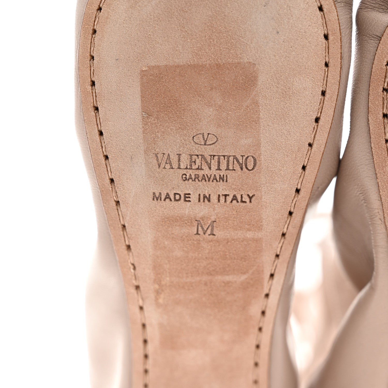 Valentino Garavani Lambskin Rockstud Ballerina Flats M Poudre 8 of 12