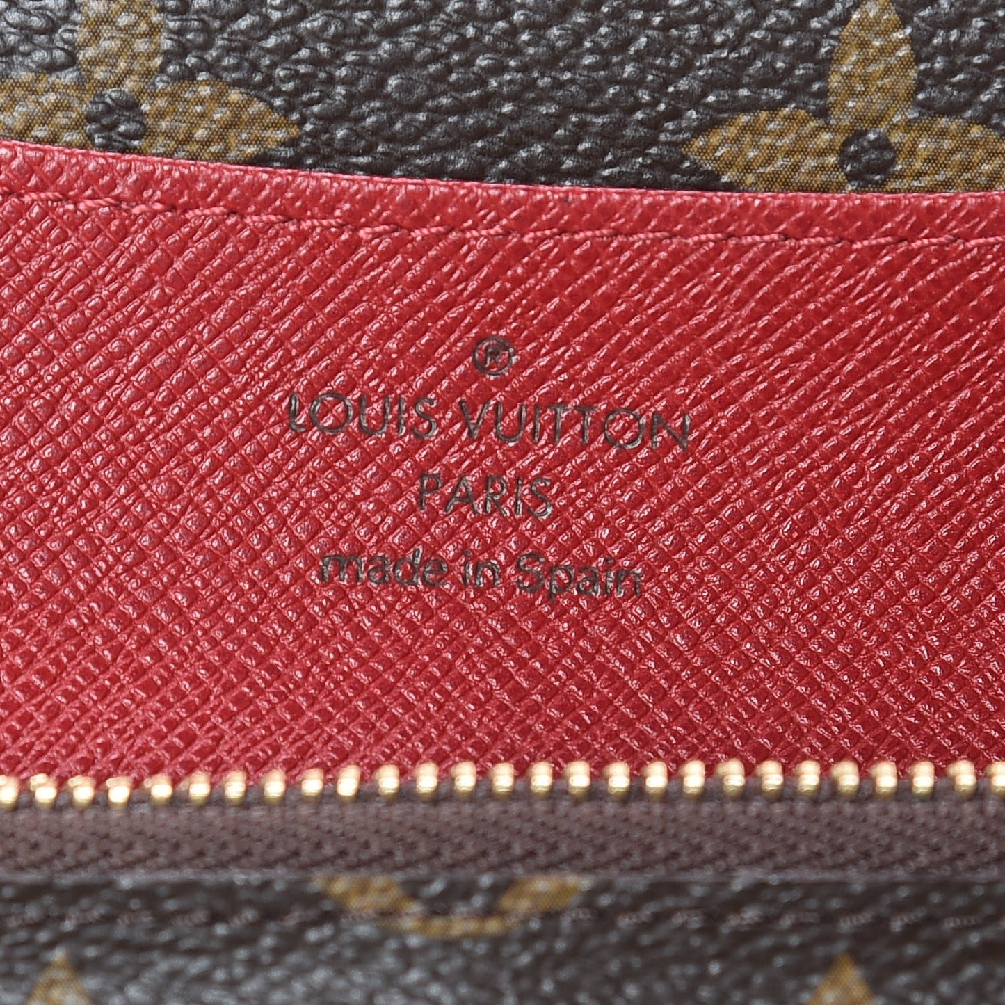 Monogram Emilie Wallet Red