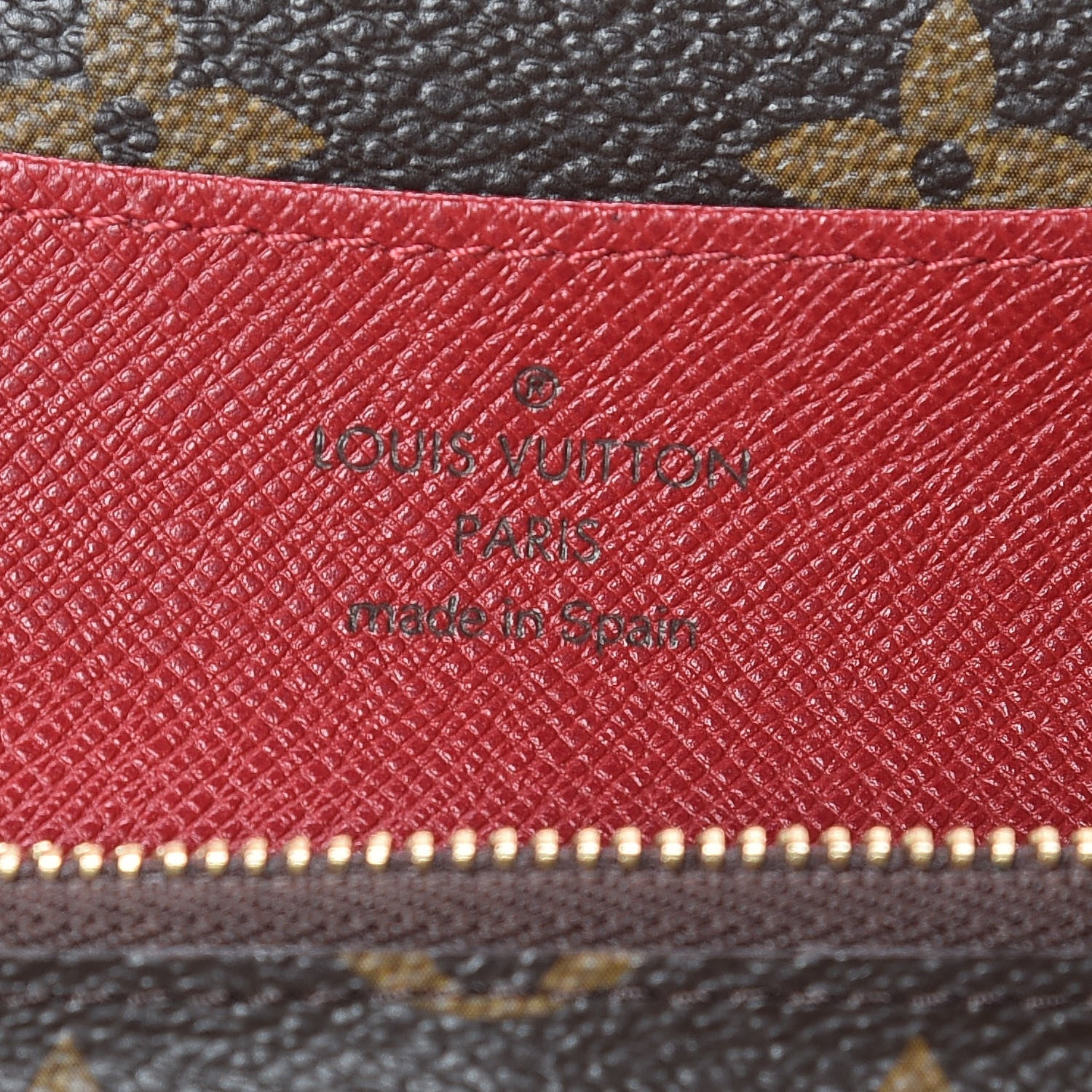 Louis Vuitton Monogram Emilie Wallet Red 6 of 14