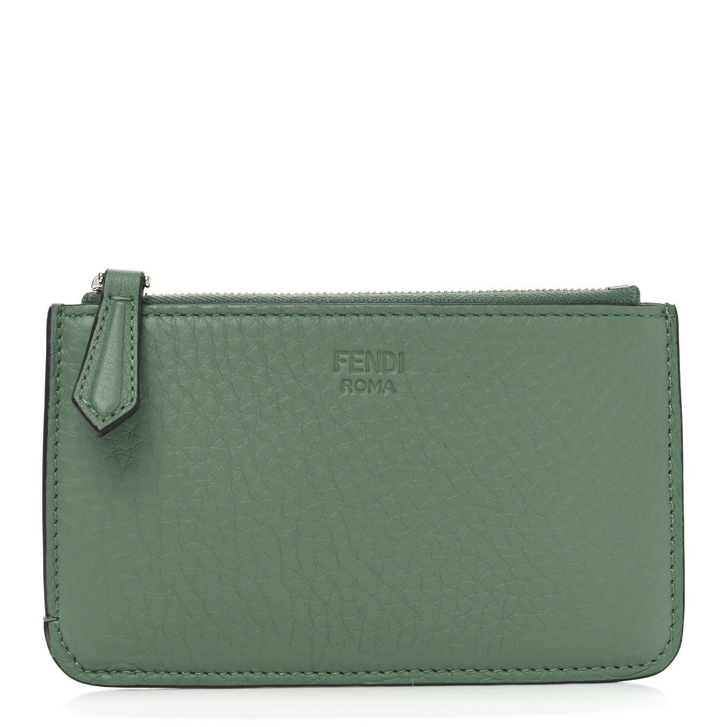 Fendi Cuoio Romano Vitello Grace Key Case Pouch Green 1 of 7