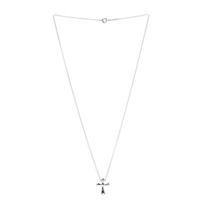 Tiffany Platinum 12mm Elsa Peretti Cross Pendant Necklace 3 of 7