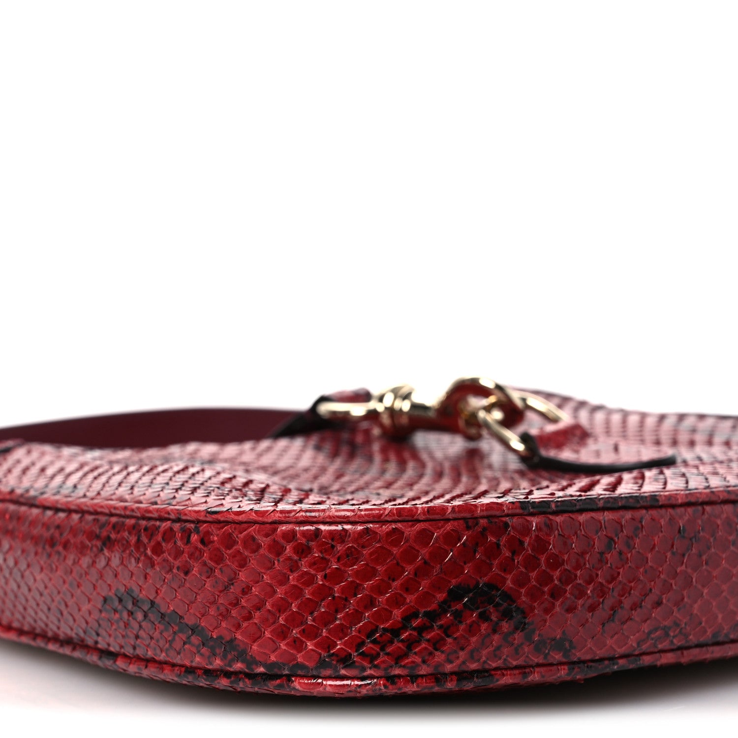Gucci Snakeskin Web Small Jackie 1961 Hobo Rosso Ancora 9 of 12