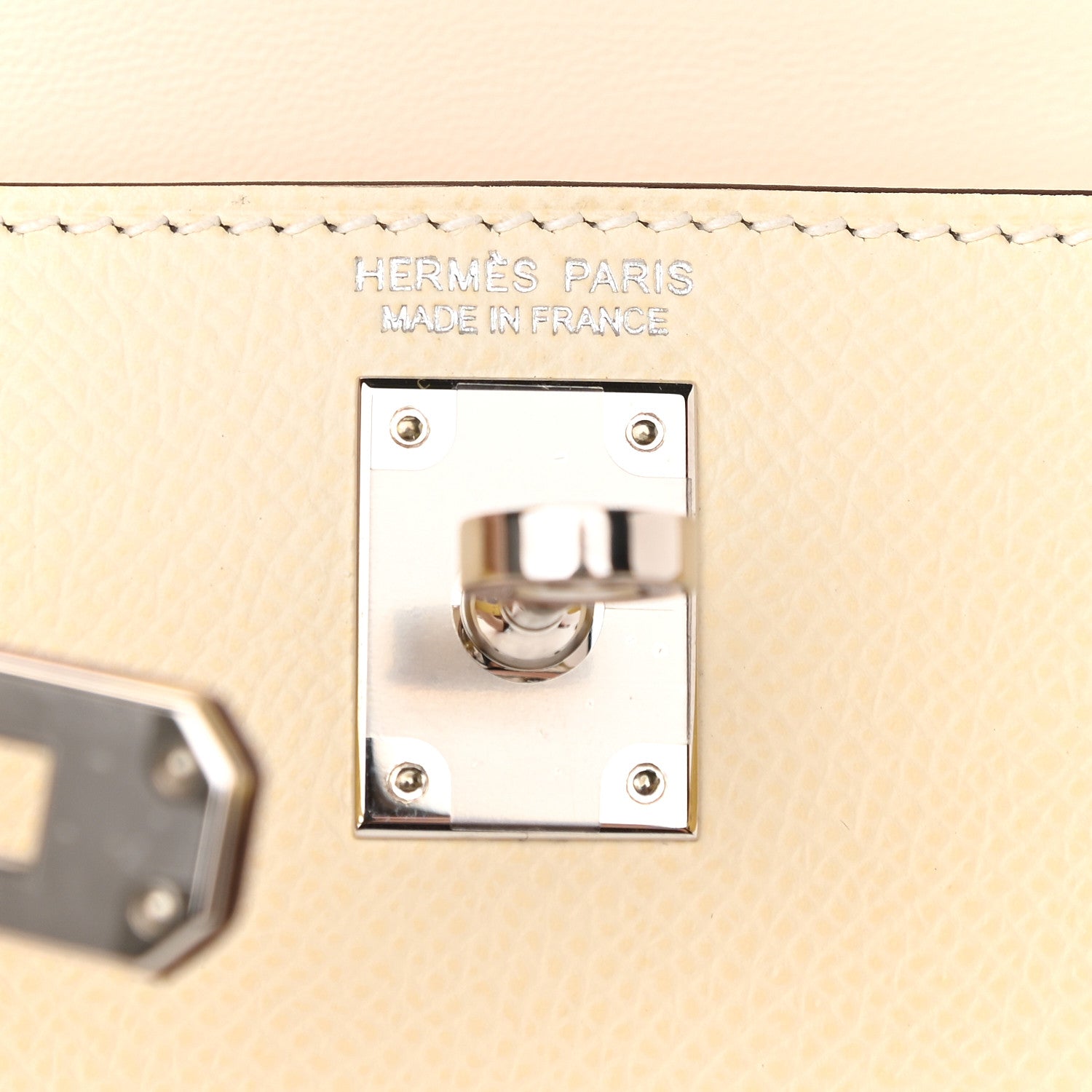 Hermes Epsom Mini Kelly Sellier 20 Nata Jaune Poussin Sesame 6 of 10