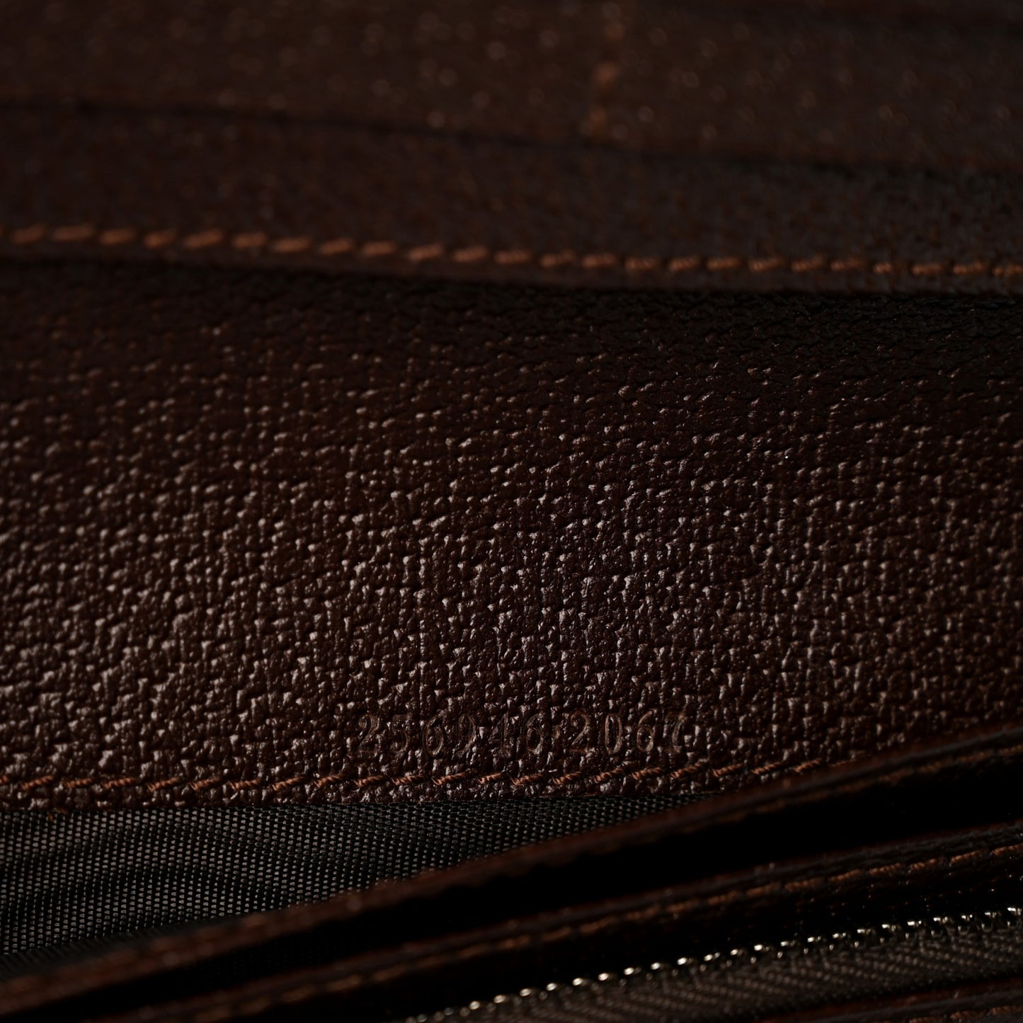Monogram Metal Bar Zip Around Travel Wallet Dark Brown