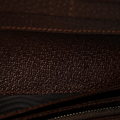 Gucci Monogram Metal Bar Zip Around Travel Wallet Dark Brown 7 of 10