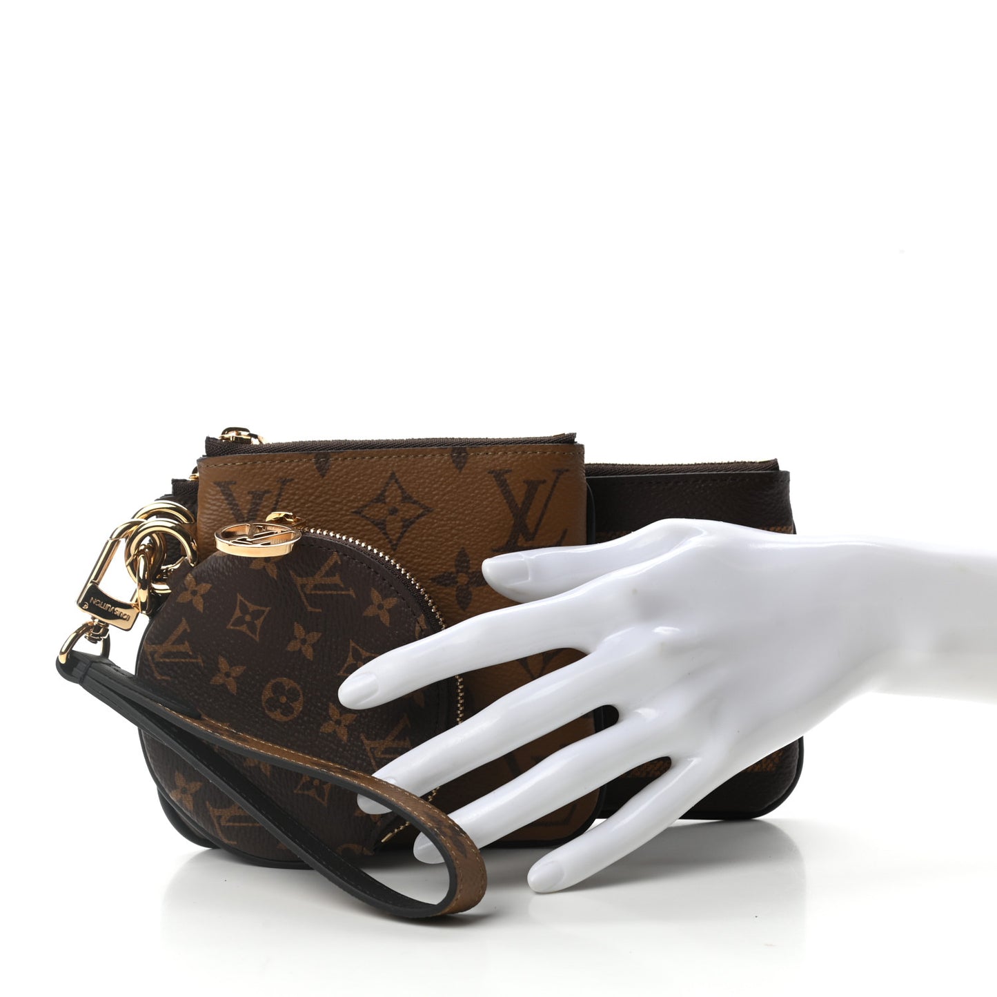 Reverse Monogram Giant Trio Pouch