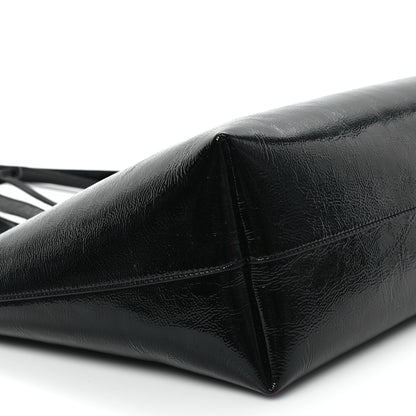 Saint Laurent Textured Patent Large Shopping Tote Black 10 of 11