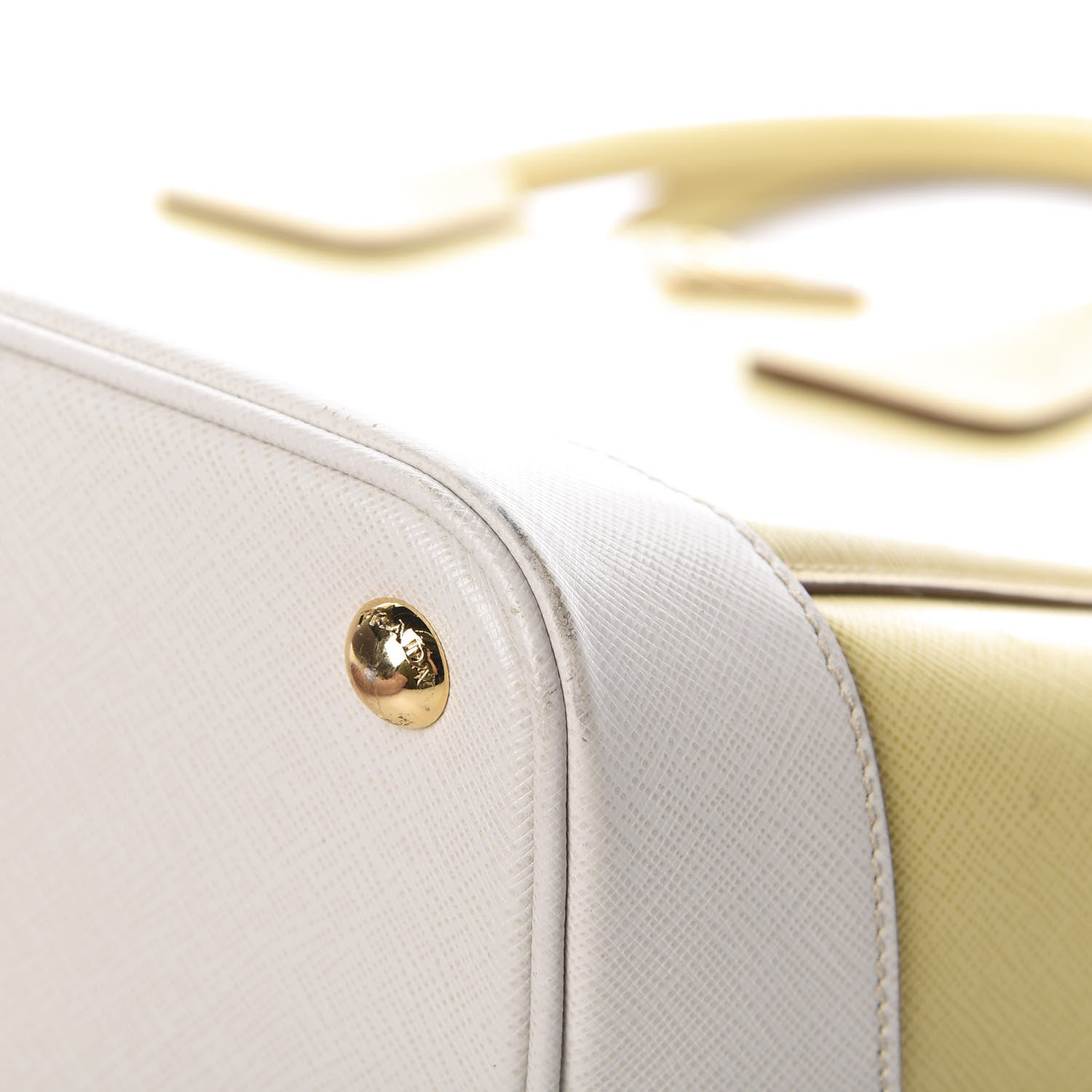 Prada Saffiano Bi-Color Tote Ananas Talco 11 of 16