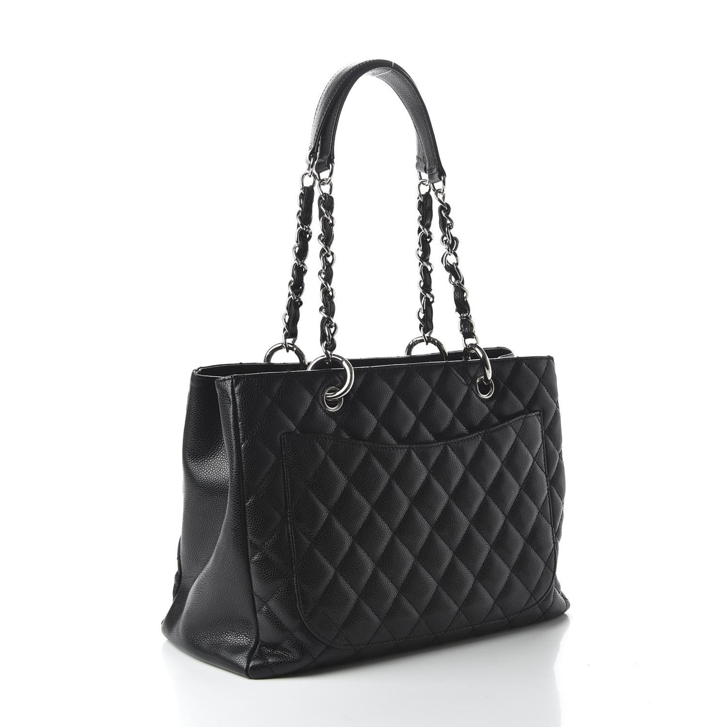 Caviar Quilted Grand Shopping Tote GST Black