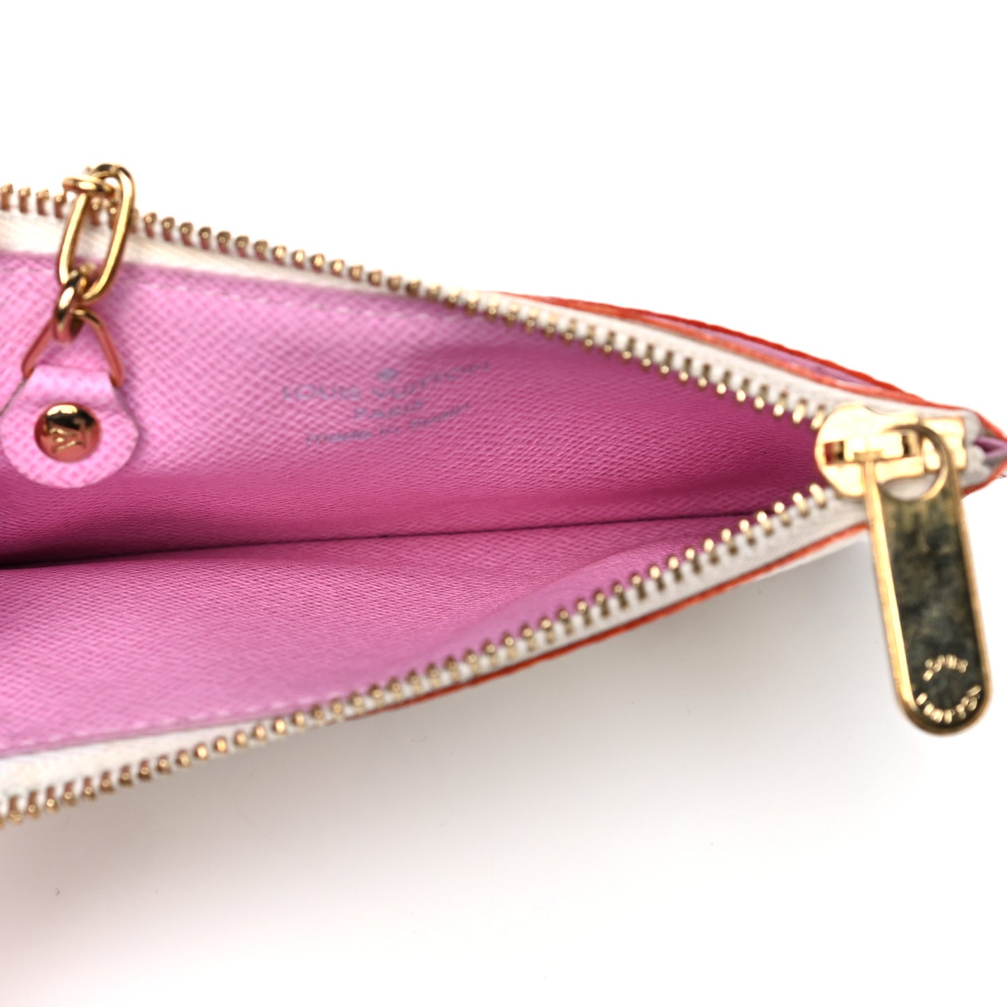 Monogram Multicolor Key Pouch White Litchi