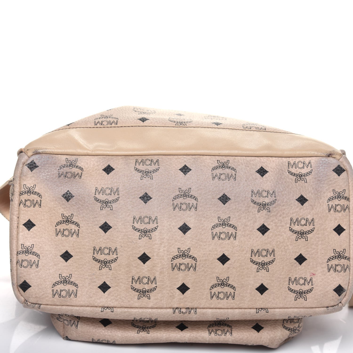 MCM Visetos Medium Sprinkle Stud Stark Backpack Beige 18 of 32