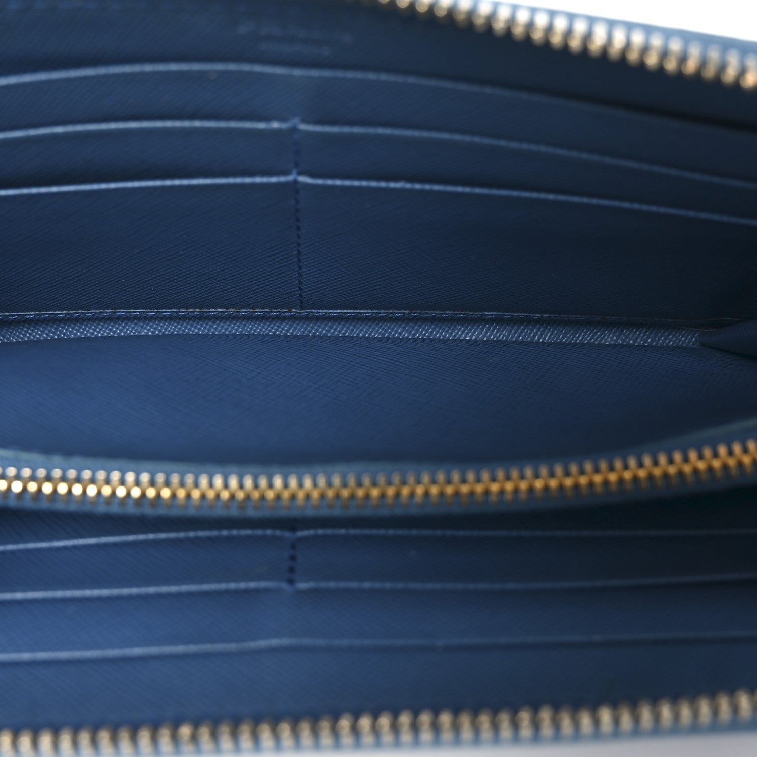 Prada Vitello Move Half Zip Wallet Cobalto 1850913 – FASHIONPHILE