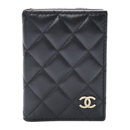 Chanel Lambskin Quilted Card Holder Wallet Black 1 of 10