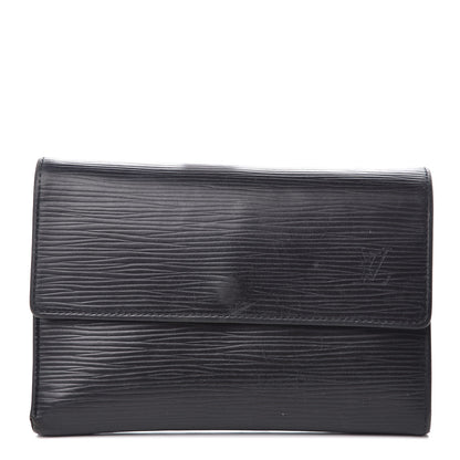 Louis Vuitton Epi Porte Tresor Etui Papiers Wallet Black 1 of 16