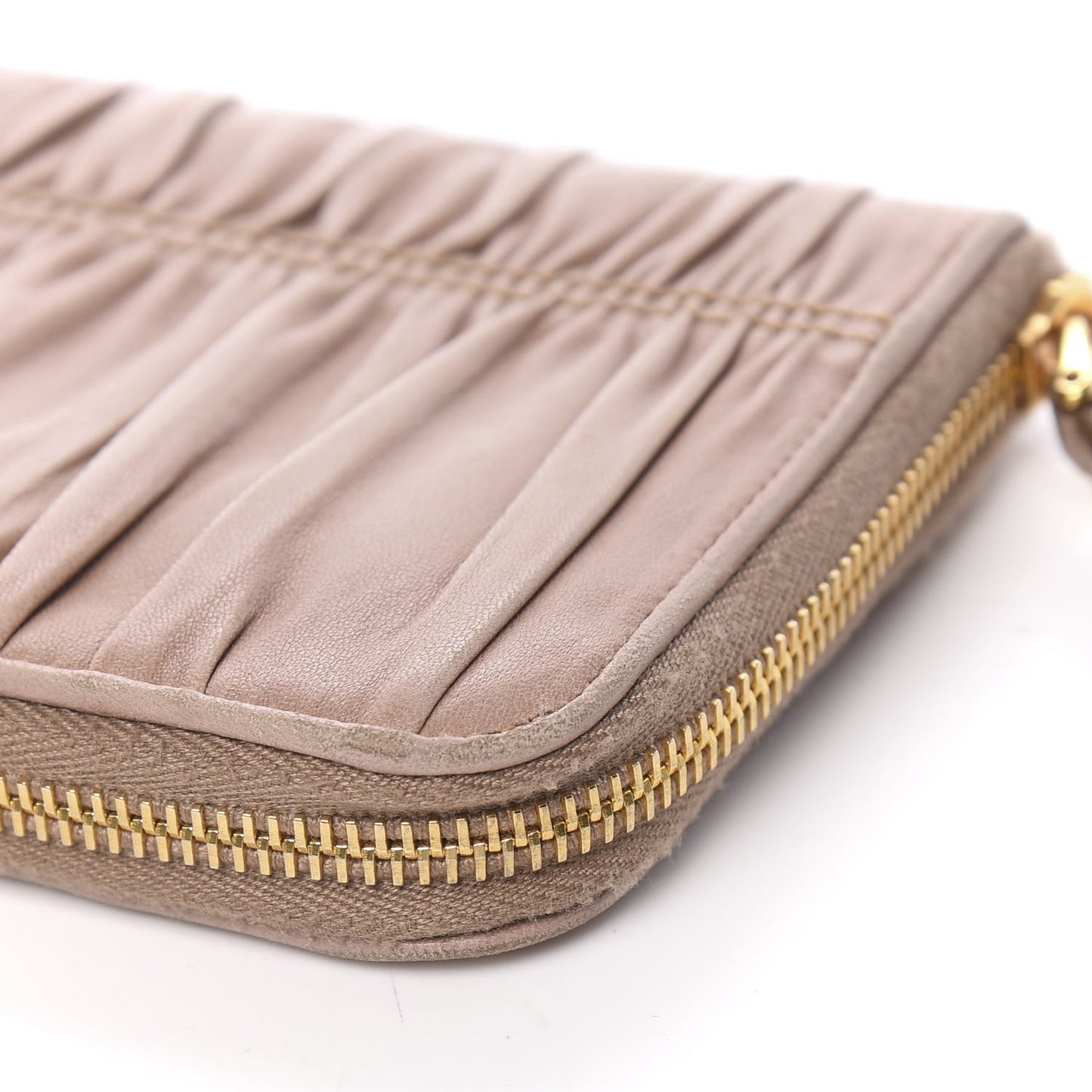 Nappa Gaufre Zip Around Wallet Cammeo