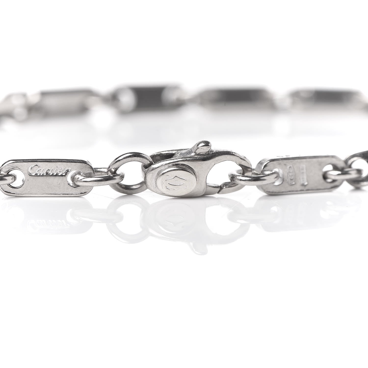 Cartier 18K White Gold 3.5mm Fidelity Link Bracelet 6 of 6