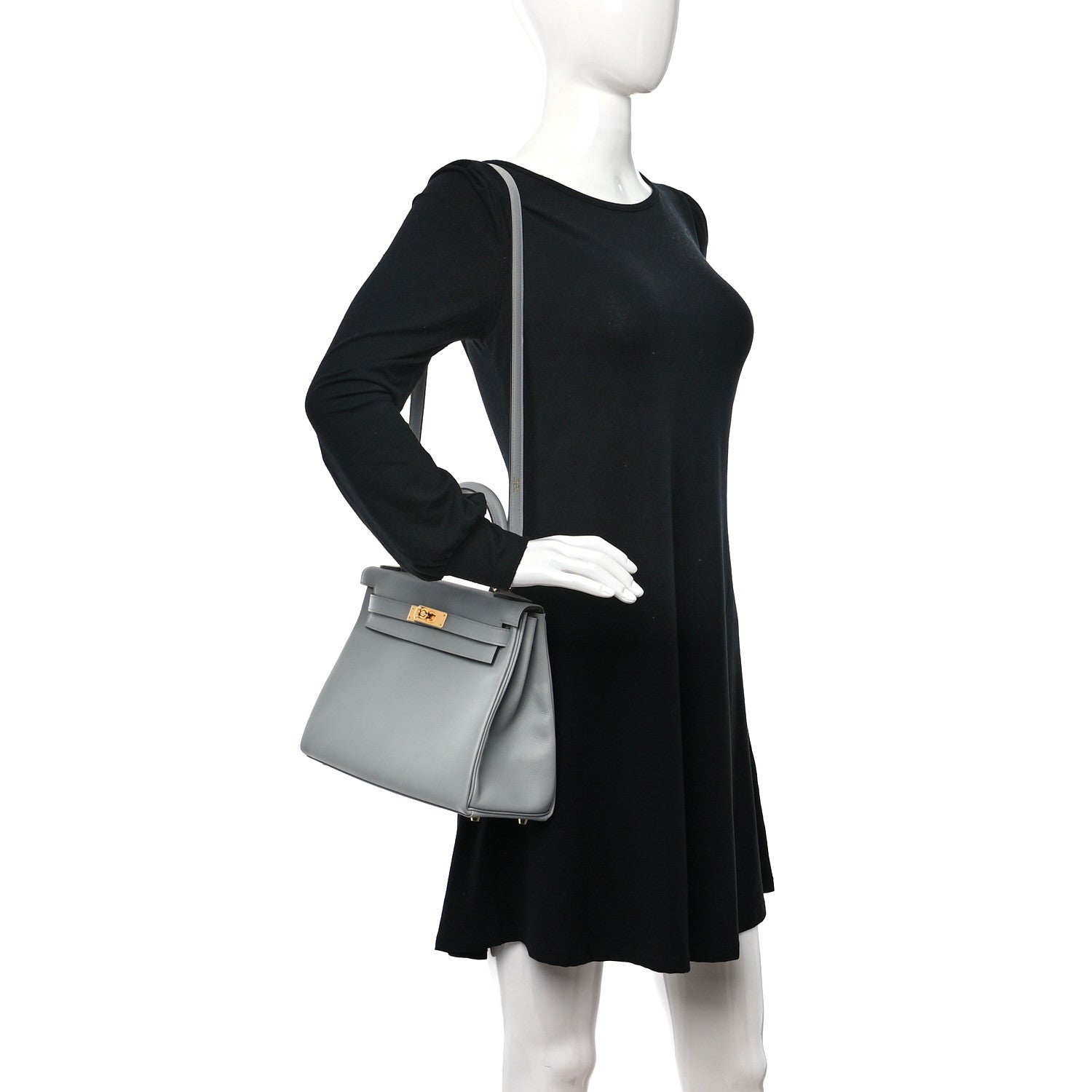 Hermes Evercolor Kelly Retourne 28 Bleu Glacier 2 of 13