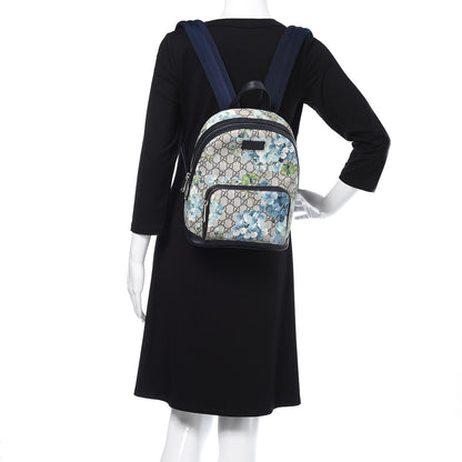 Gucci GG Supreme Monogram Blooms Small Day Backpack Blue 2 of 9