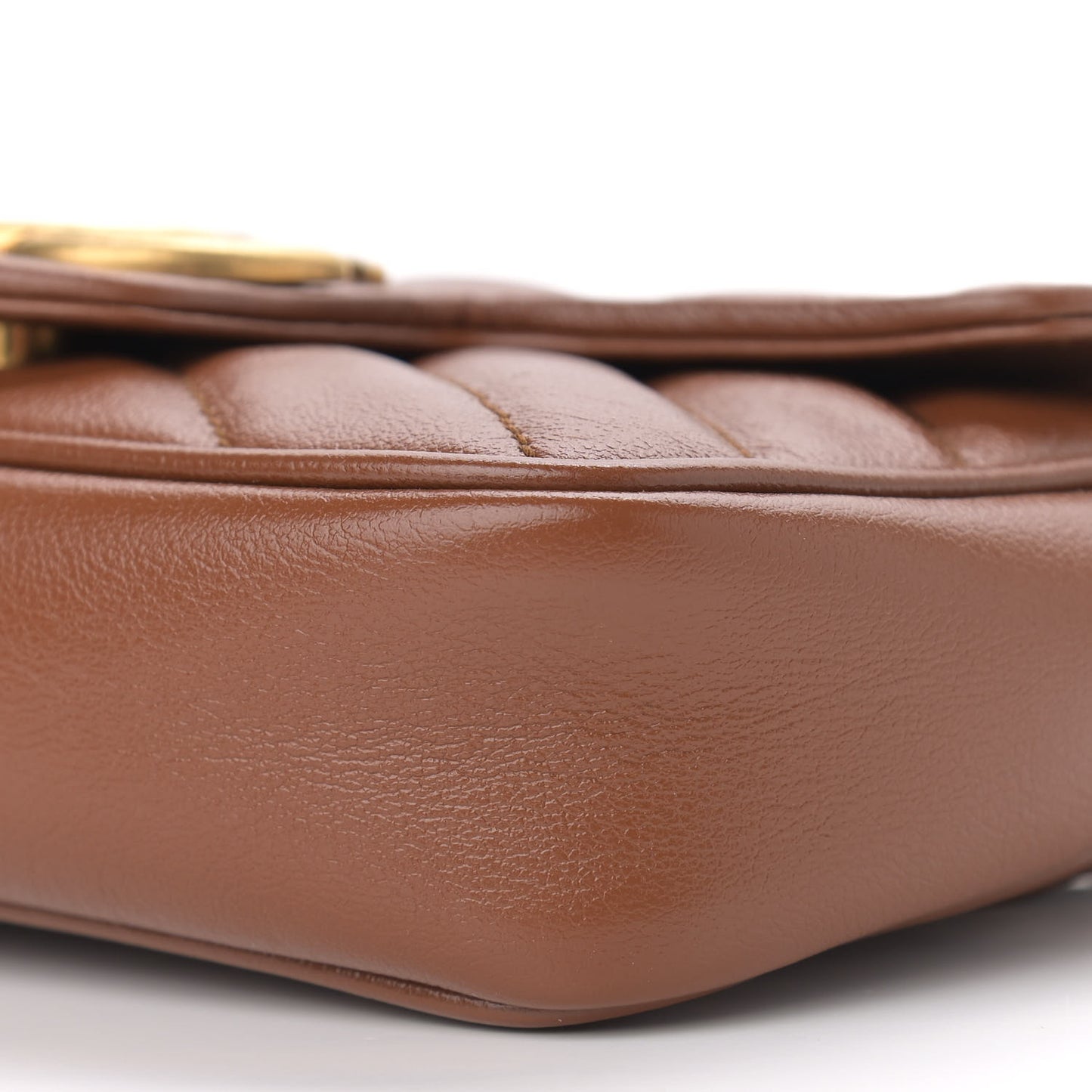 Azalea Calfskin Matelasse Diagonal Super Mini GG Marmont Shoulder Bag Cuir