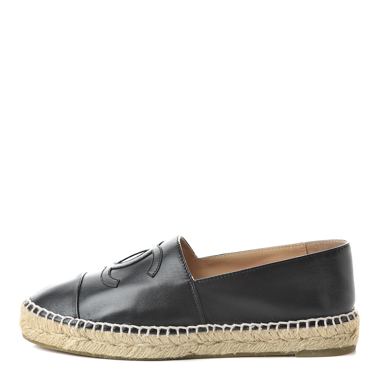 Lambskin CC Espadrilles 38 Black