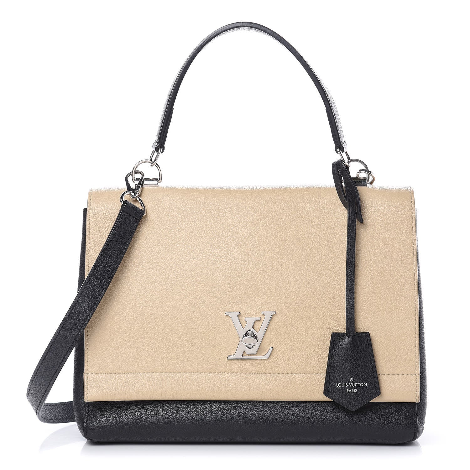 Louis Vuitton Soft Calfskin Lockme II Top Handle Vanille Black 1 of 12