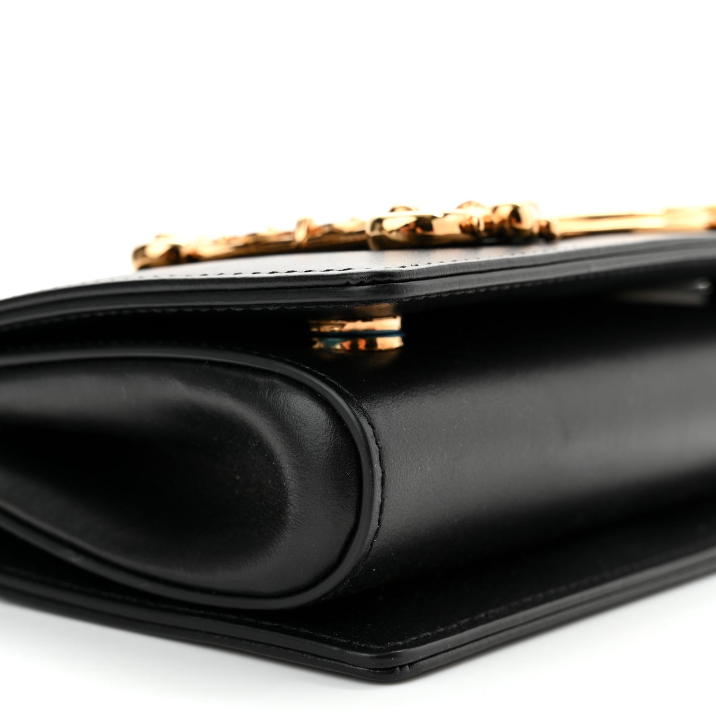 Calfskin DG Girls Phone Shoulder Bag Black
