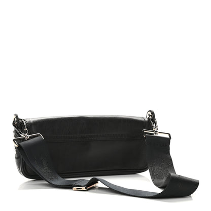 Burberry Calfskin Logo Strap Shoulder Bag Black 3 of 10