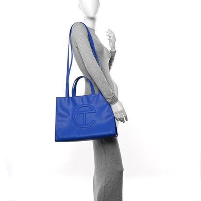 Telfar Vegan Leather Medium Shopping Bag Cerulean 2 of 14
