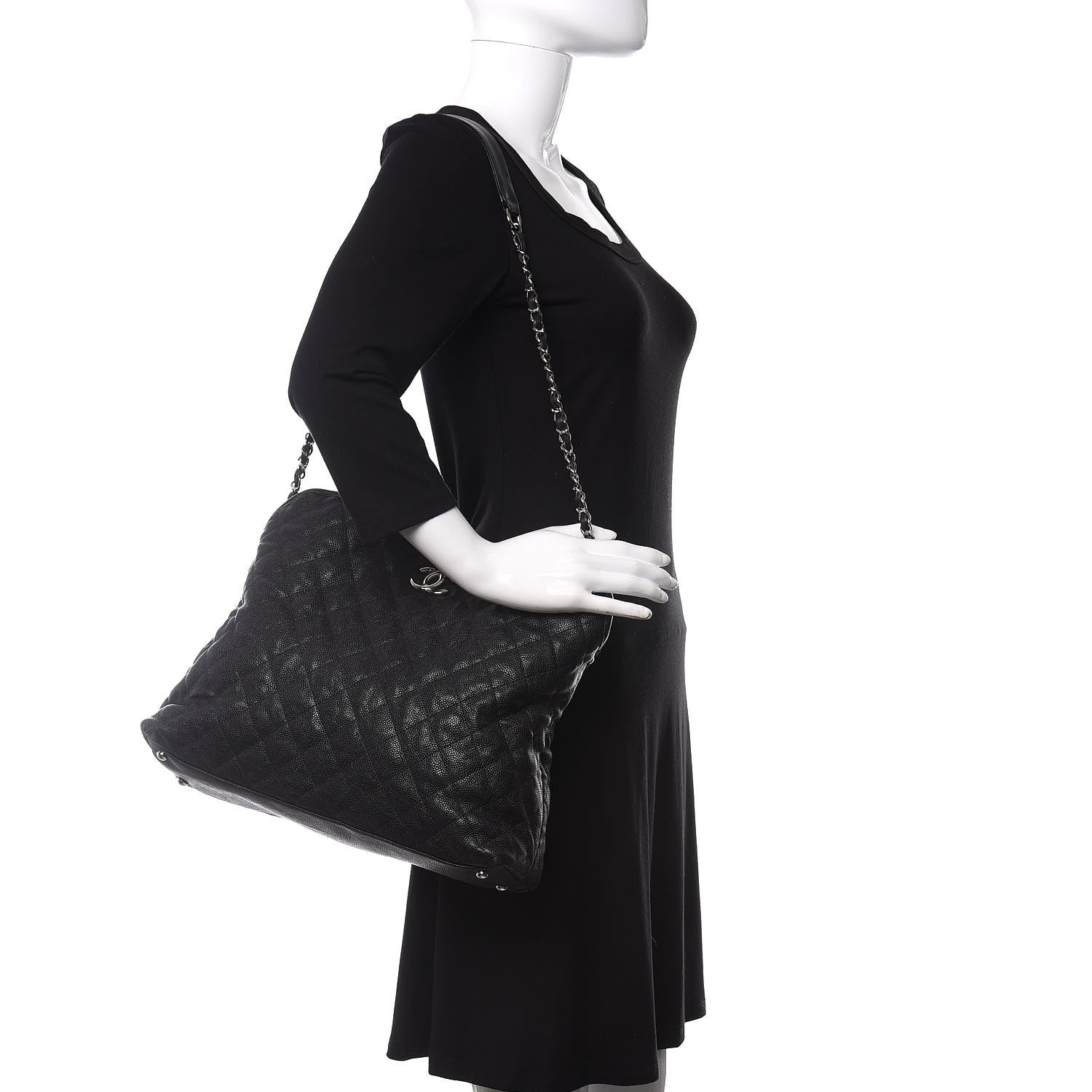 Chanel Caviar Quilted French Riviera Hobo Black 2 of 13