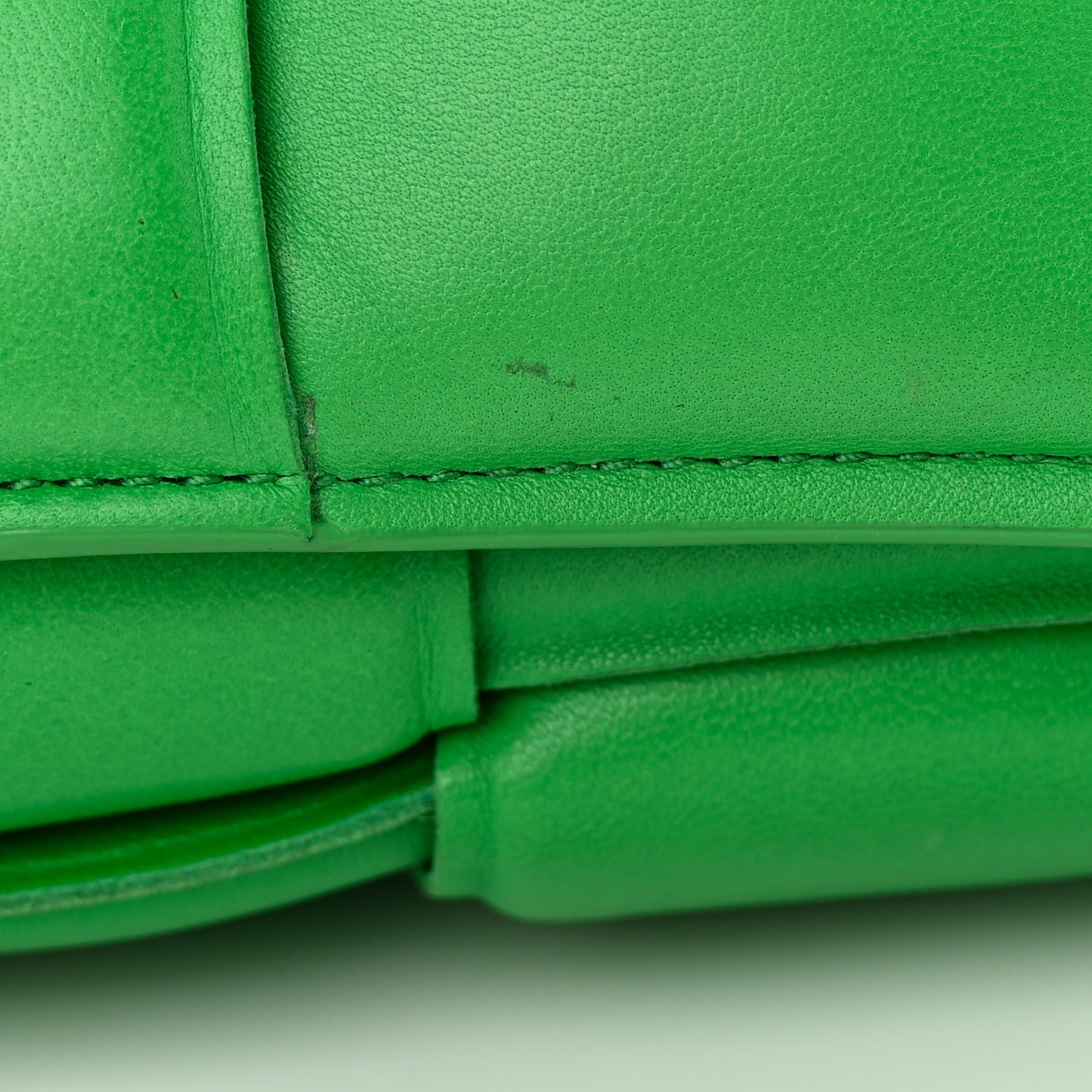 Lambskin Maxi Intreccio Padded Chain Cassette Crossbody Bag Grass