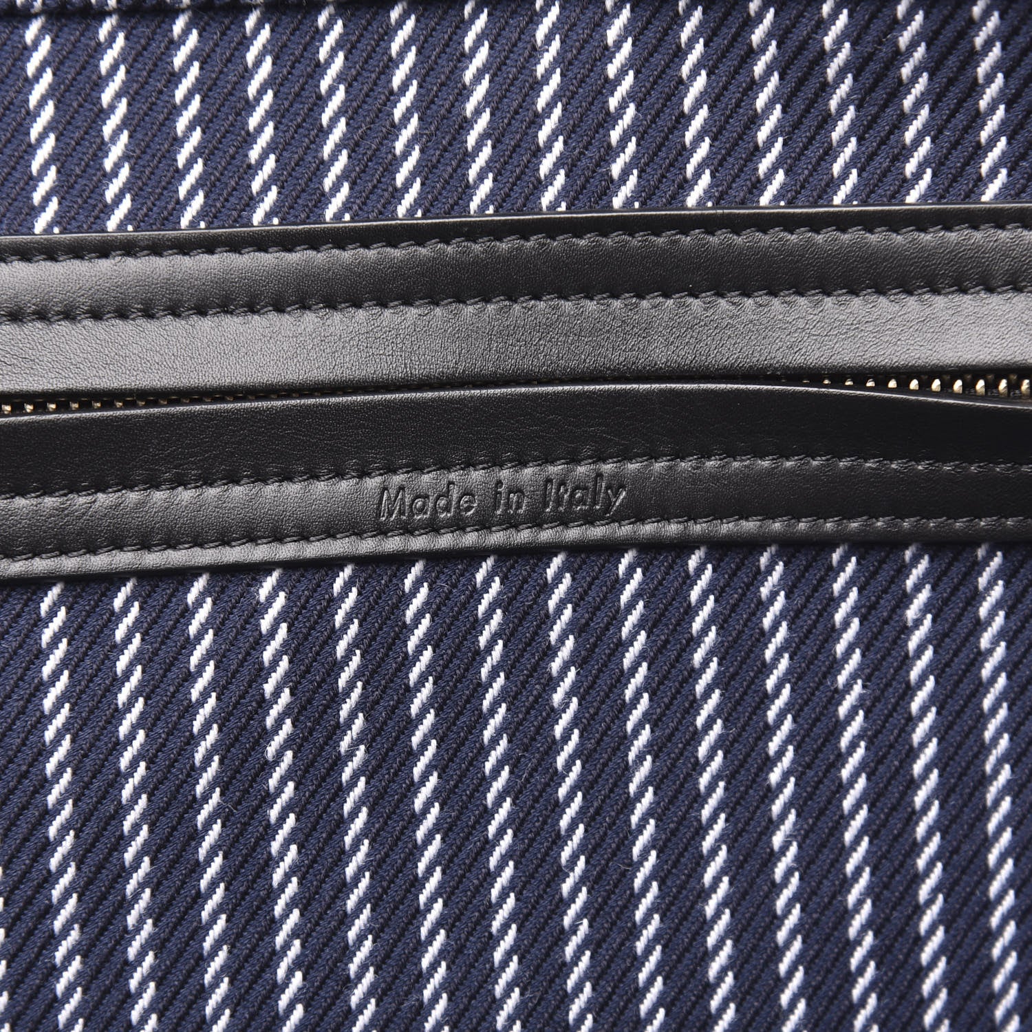 Celine Cotton Canvas Striped Medium Phantom Luggage Navy White 6 of 11