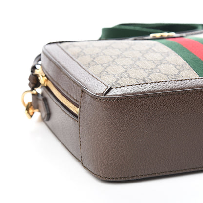 Gucci GG Supreme Monogram Web Small Ophidia Top Handle Shoulder Bag Brown 7 of 9