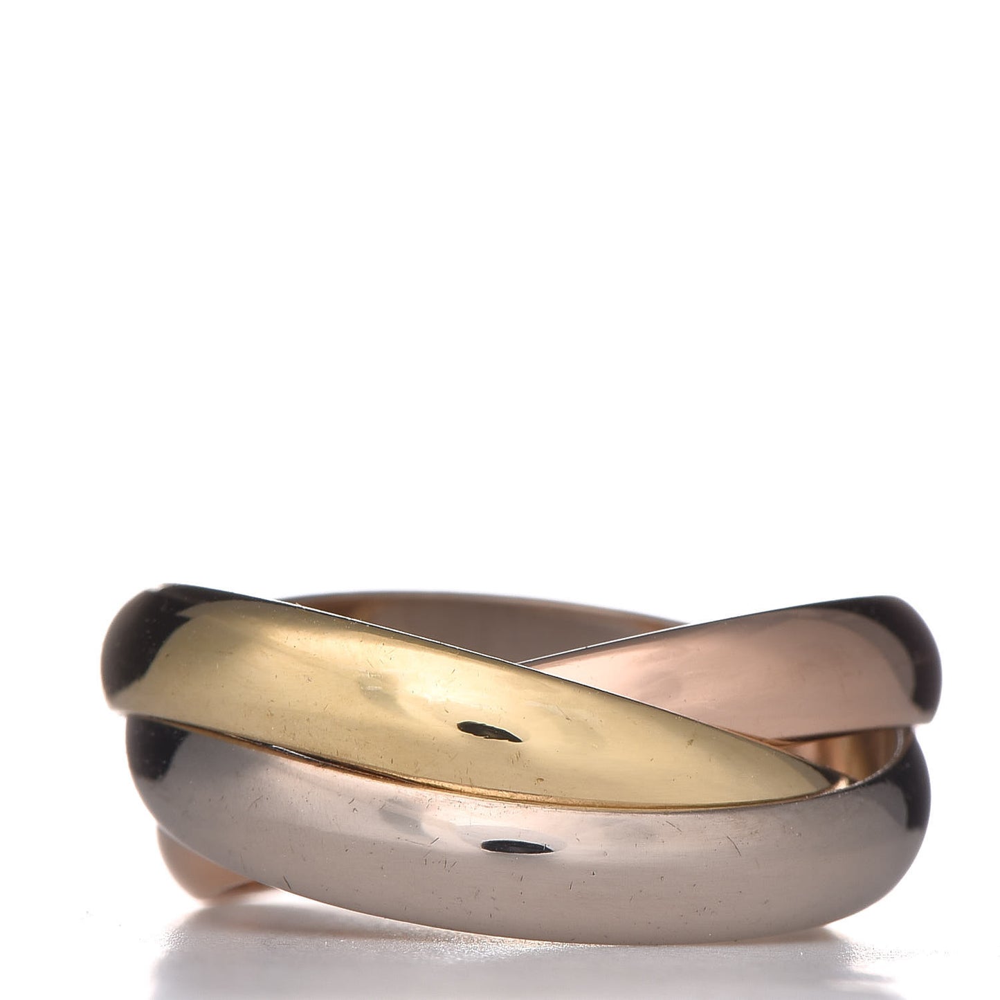 18K Pink Yellow White Gold Classic Trinity Ring 52 6