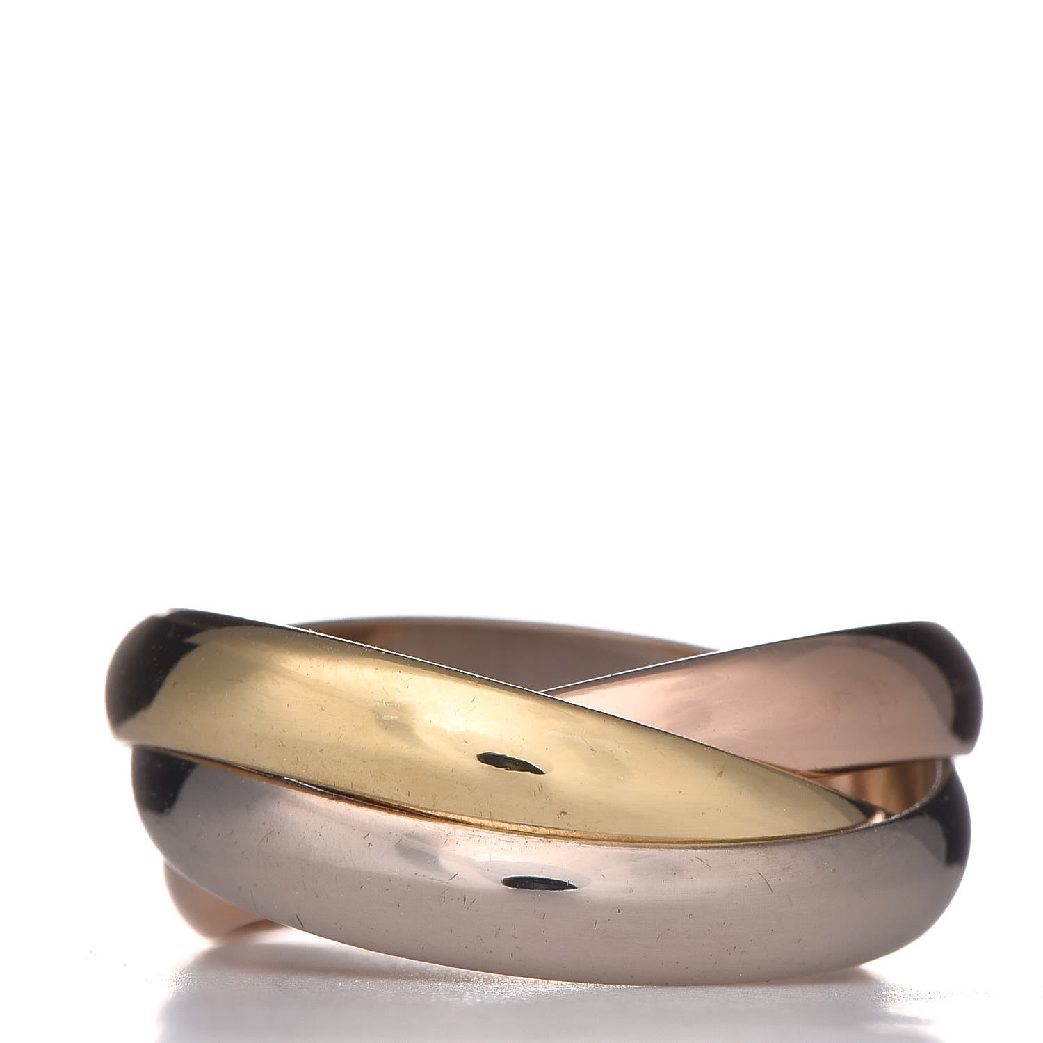 Cartier 18K Pink Yellow White Gold Classic Trinity Ring 52 6 3 of 7