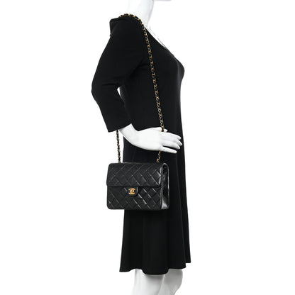 Chanel Lambskin Quilted Mini Square Flap Bag Black 2 of 13