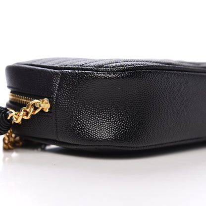Saint Laurent Grain De Poudre Matelasse Monogram Mini Lou Camera Bag Black 7 of 10