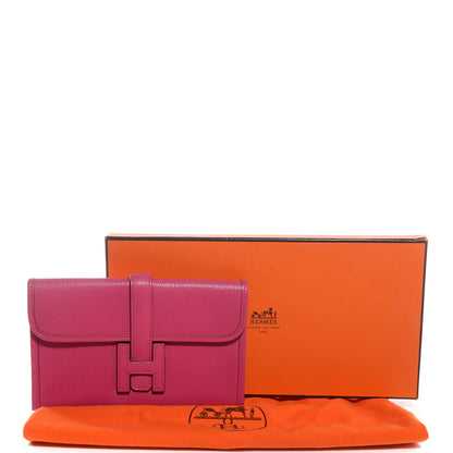 Hermes Chèvre Jige Mini 20 Clutch Fuchsia 9 of 19