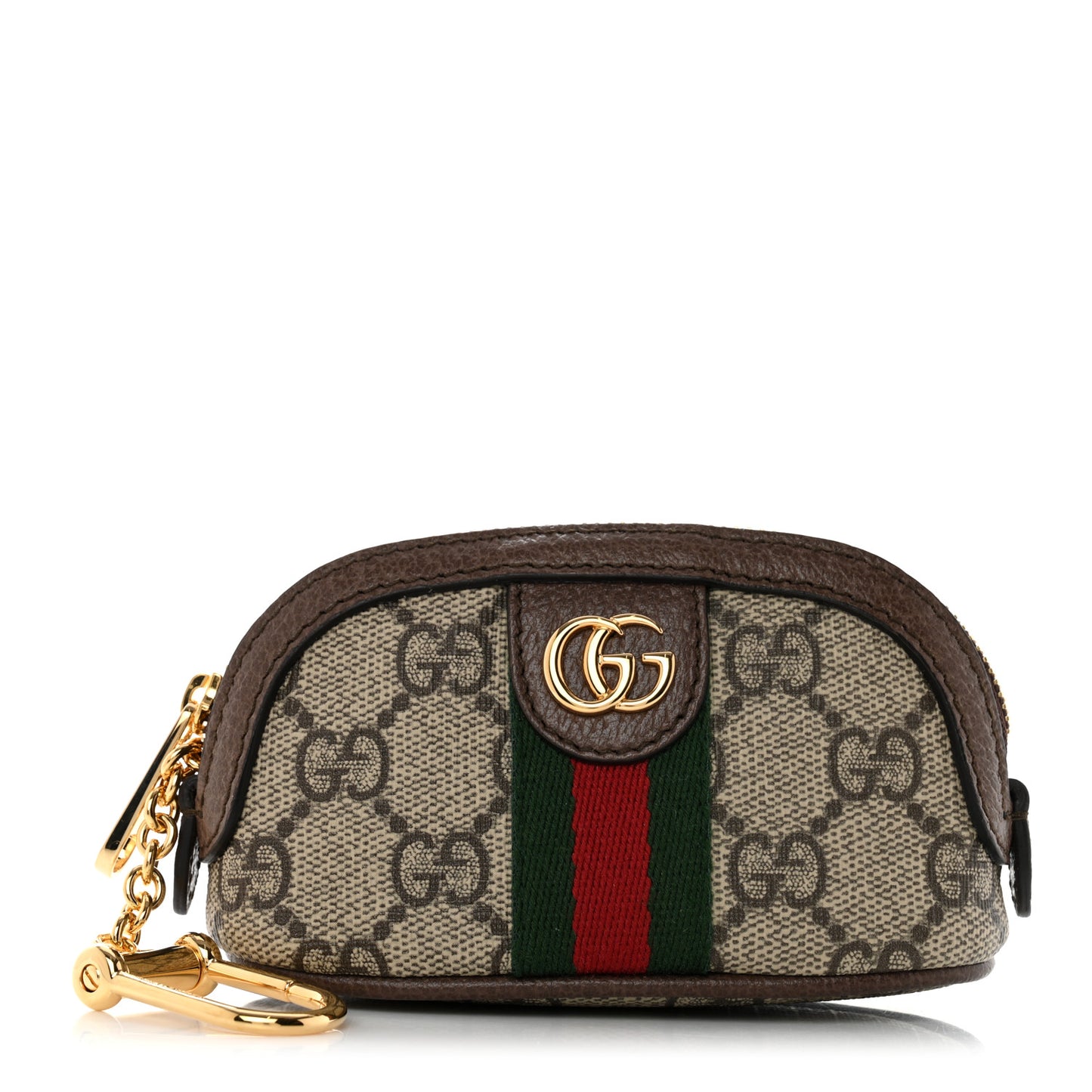 GG Supreme Monogram Web Ophidia Dome Key Pouch Beige New Acero