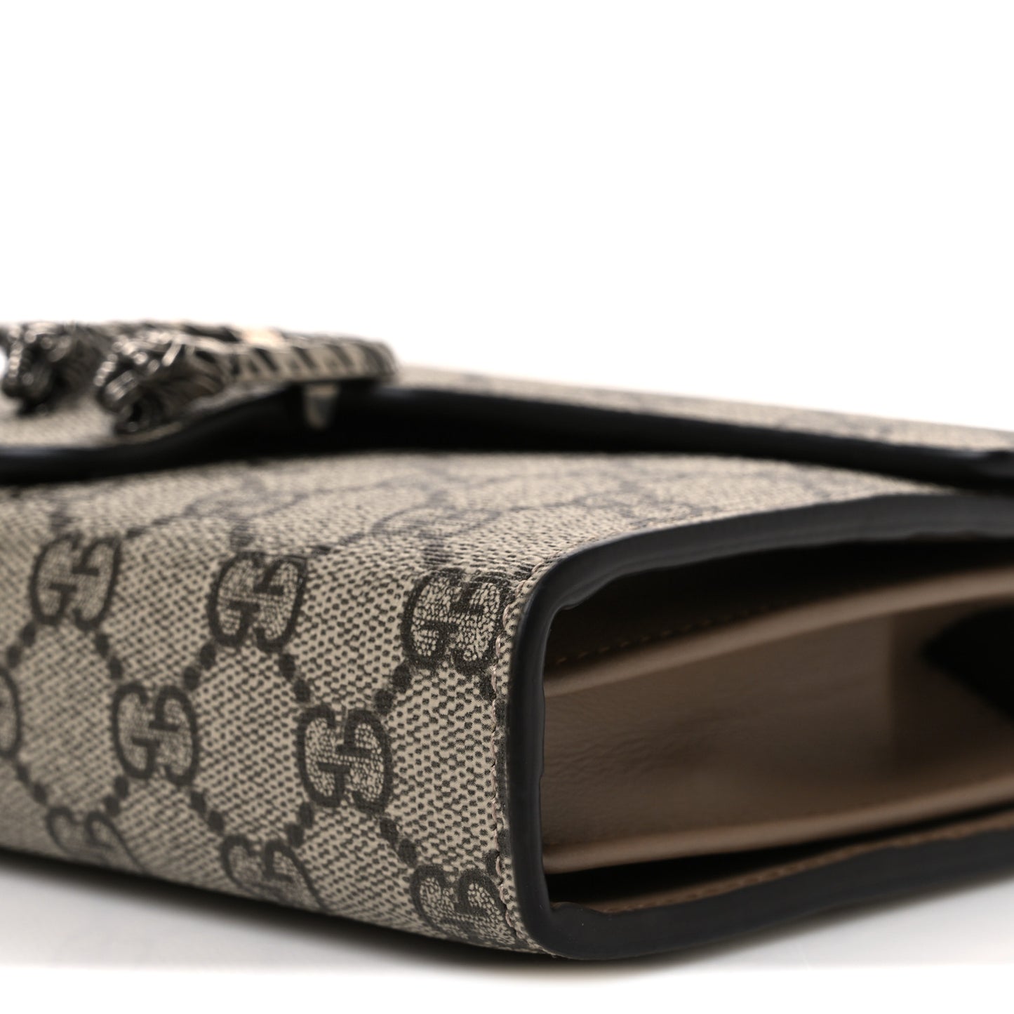 GG Supreme Monogram Mini Dionysus Chain Wallet Beige Taupe