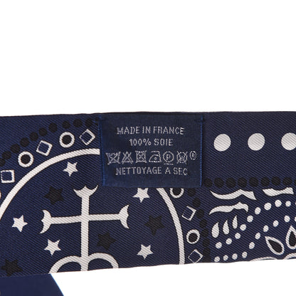 Hermes Silk Entre Ciel Et Mer Twilly Marine White Black 3 of 5