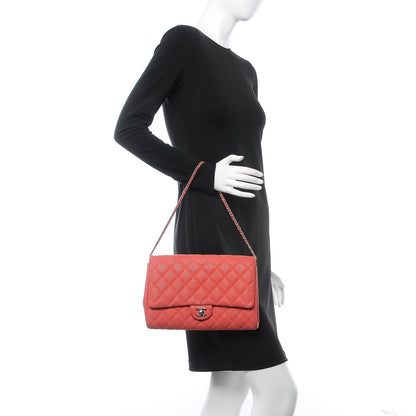 Chanel Iridescent Caviar Clutch with Chain Flap Red 2 of 12