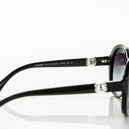 Chanel CC Pearl Sunglasses 5211-H Black 5 of 7
