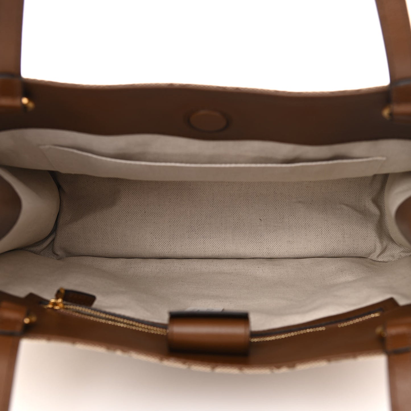 Monogram Horsebit 1955 Tote Bag Beige Brown Sugar
