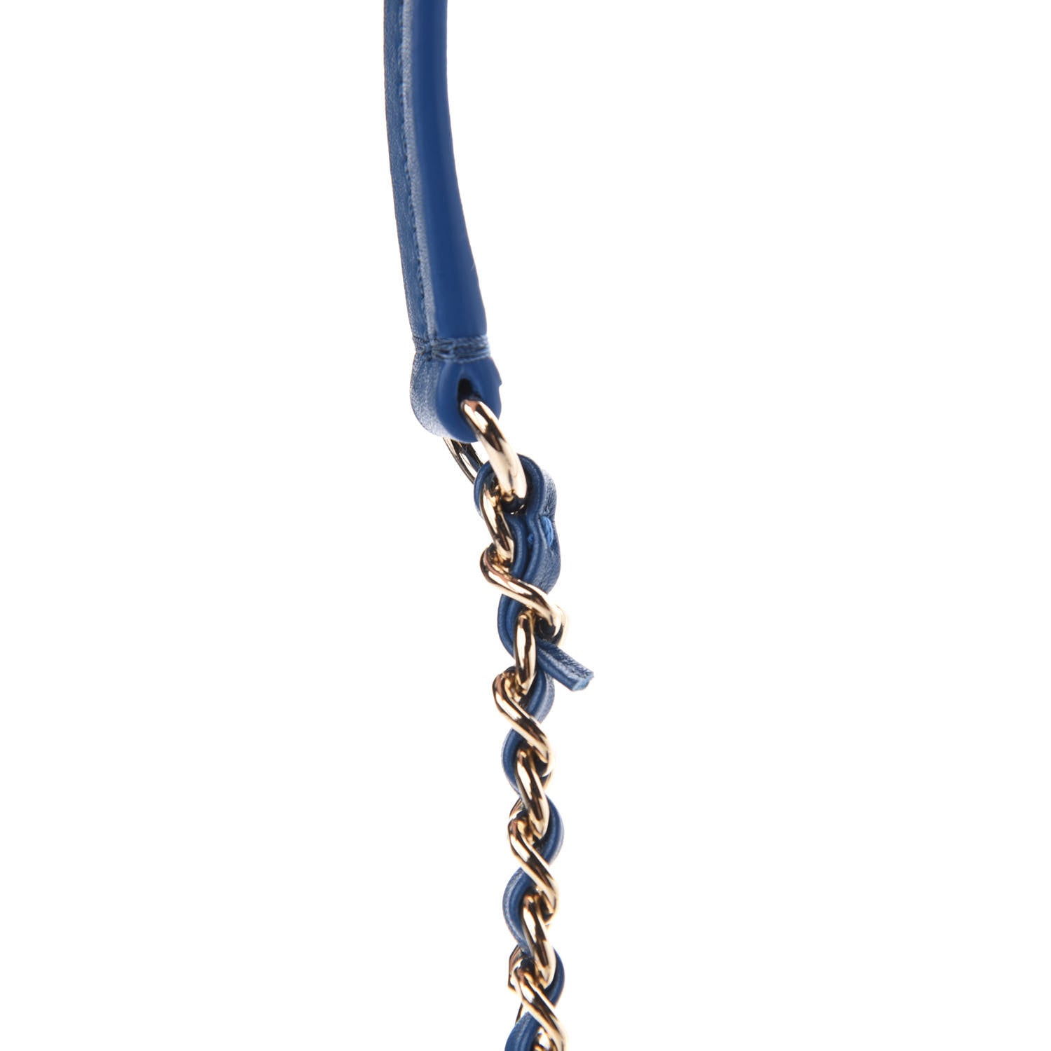 Chanel Calfskin Stitched Medium Covered CC Flap Bag Blue 9 of 12