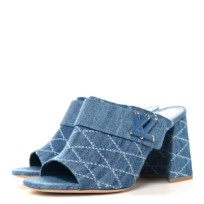 Louis Vuitton Denim Shake Mule 40 Blue 4 of 9