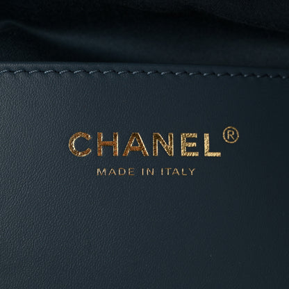 Chanel Suede Quilted Small Chanel 25 Handbag Blue 6 of 11