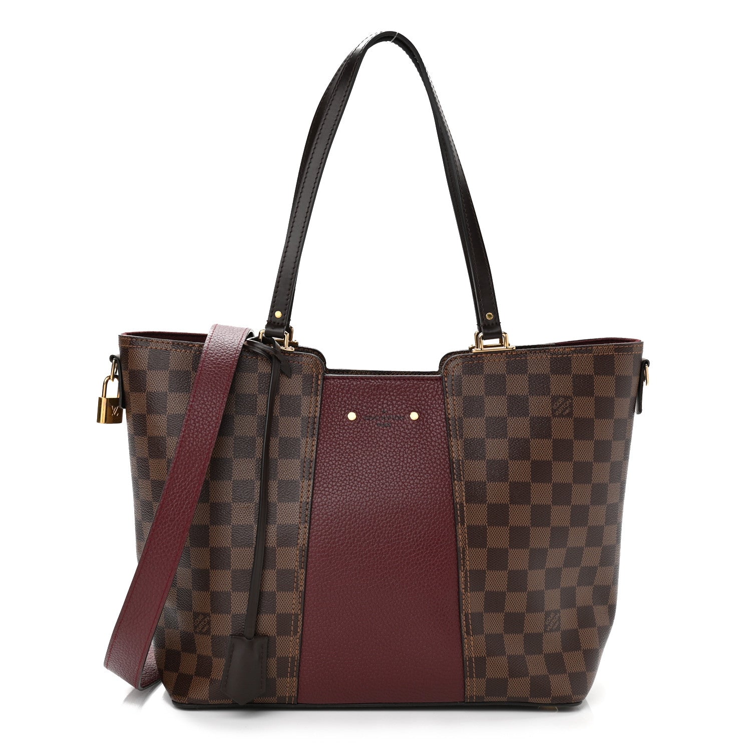 Louis Vuitton Damier Ebene Taurillon Jersey Bordeaux 1 of 10